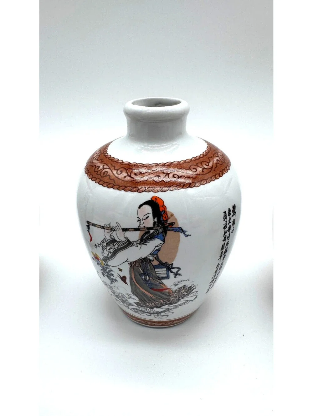 Vintage Taiwan Eight Immortals Porcelain Liquor Bottles Set 7/8 ROC - Beautiful